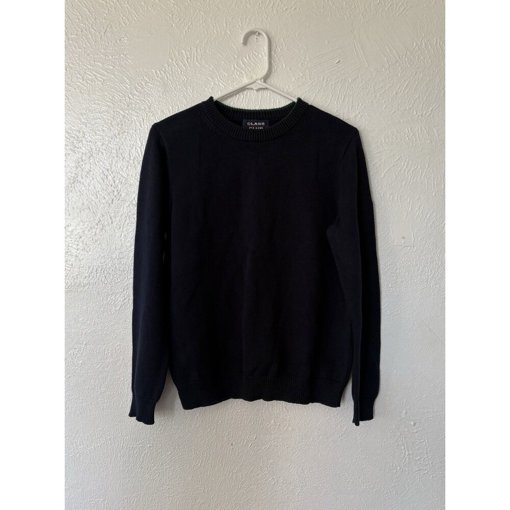 Class Club Boys Vintage Blue Knitted Crew-Neck Sweater Size 16-18 NWT